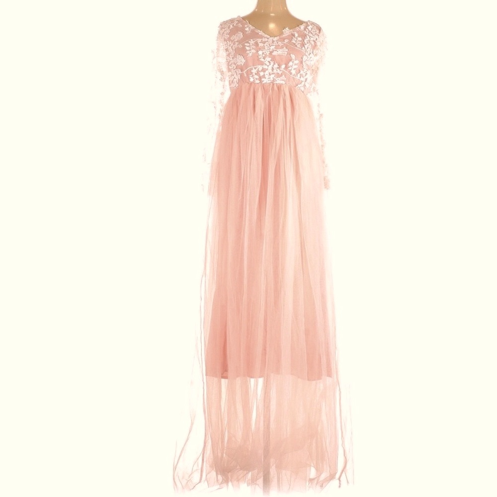 Romantic Pink & White Gown
